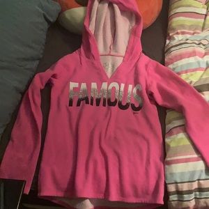 Justice girls hoodie (trendy Barbie pink colour)